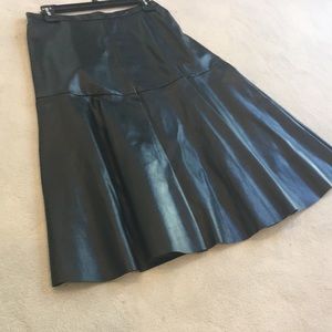 Black faux leather skirt